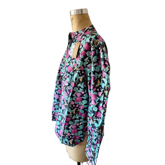 Roller Rabbit 100% Cotton Manusa Glenda Top in Black size M nwt - Picture 2 of 6